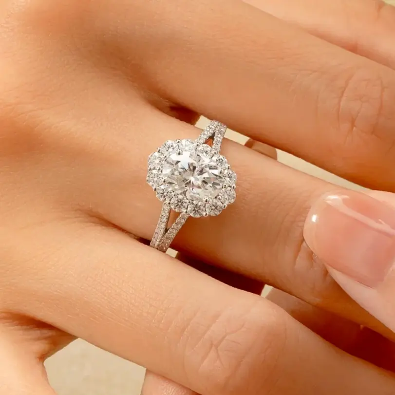 2CT 7*9MM anillo de moissanita de corte ovalado S925 plata esterlina laboratorio diamante boda banda para mujer joyería fina de fiesta 5