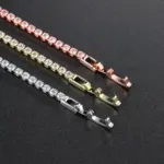 Pulsera de tenis Multicolor para mujer y hombre, brazalete de circonia cúbica de 2,5mm, cadena de tenis de diseño, joyería de boda, KC128 4