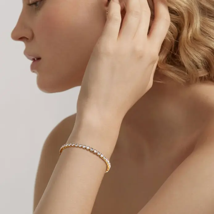 💍 Pulsera Tennis "Glow Esencial" – Circonia 4mm y Oro Hipoalergénico 2