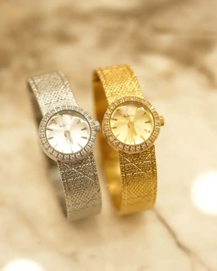 Reloj Vintage de esfera pequeña para mujer, pulsera de latón chapada en oro de 24 quilates, de alta calidad, con diamantes Retro de lujo, regalos elegantes, 2026 1