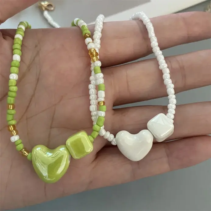 Collar Gargantilla Geométrico Romántico y Lindo para Mujer, Novedoso y Moderno, Regalo, Collar de Cuentas, Joyería de Moda 2