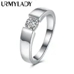 Anillos de plata de ley 925 con dijes para mujer, cristal brillante, tamaño 7/8/9/10, regalos de fiesta, joyería de compromiso y boda 1