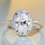 5CT 9*11mm anillo de Halo de diamante de alto carbono de corte ovalado para mujer 100% Plata 925 brillante compromiso boda banda joyería fina 2