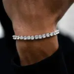 Pulsera de tenis de cristal de lujo, pulsera de Hip Hop para hombre, cadena de pareja de circonia Punk a la moda en la mano, joyería de calle 2