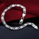Pulseras de plata de ley 925 para mujer, cadena creativa retro, joyería de moda para bodas, fiestas y Navidad 2