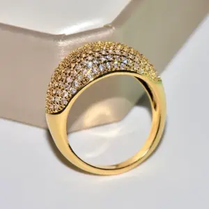 Anillos de oro auténtico de 18k para mujer, joyería fina de lujo con diamantes, fiesta de aniversario de boda para novia y esposa, regalo, bisutería para mujer 1