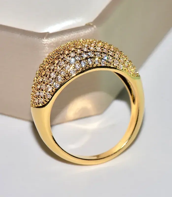 Anillos de oro auténtico de 18k para mujer, joyería fina de lujo con diamantes, fiesta de aniversario de boda para novia y esposa, regalo, bisutería para mujer 1