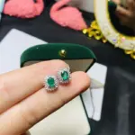 Pendientes de Esmeralda Natural para mujer, pendientes colombianos de plata 925, pendientes de piedras preciosas con certificado 4