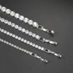 ZHOUYANG-pulsera de tenis para mujer, brazalete de lujo colorido opcional de 2,5mm, CZ, cristal, Color oro rosa, regalo, joyería de moda KC128 3