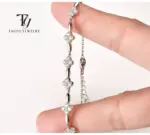 Exquisita Pulsera de Moissanita de 0.72 Quilates para Mujer, Plata de Ley 925, Trébol de Cuatro Hojas, Joyería de Moda, Regalo para Parejas 1