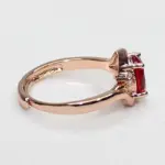 elegante anillo de joyería de plata 925 para mujer forma ovalada rubí circón piedras preciosas oro rosa anillos abiertos boda fiesta Ornanmet 5