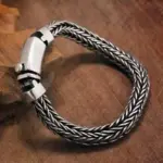 🦾 Pulsera "Iron Keel Dominant" – Tejido de Quilla Retro 1