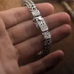 🐉 Brazalete "Dragon Spine S925" – Plata Sólida Tejida (Doble Seguridad) 3