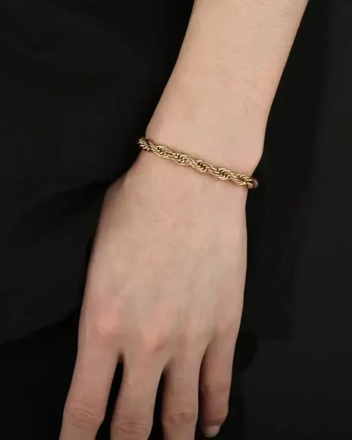 Preciosas pulseras de cadena de 4MM de Plata de Ley 925 de oro de 18 quilates para hombres, dijes para mujeres, mujeres, niños, fiesta de boda, 20cm, 8 pulgadas 2