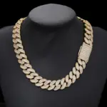 Collar de cadena cubana con baguettes de moissanita VVS1 de alta calidad, unisex, estilo hip hop, de plata 925 para hombre, joyería hip hop. 3