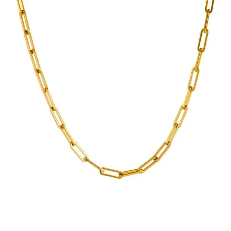 📎 Collar "Linear Lux" – Plata .925 y Oro 18K Estilo Paperclip 3