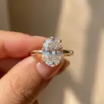 Anillos de Plata de Ley 925 con Circonita Cúbica Ovalada para Mujer, Anillos Sencillos y Clásicos para Boda, Compromiso, Promesa, Accesorios de Joyería Eterna 3