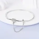 Pulseras de plata de ley 925 con forma de corazón de melocotón para mujer, pulseras de tierra con forma de estrella, Luna, avión, dijes DIY, joyería de fiesta 4