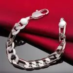 🇮🇹 Pulsera "Figaro Grand S925" – Plata Sólida 12mm (Estilo Italiano) 5