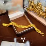 Tienda de oro real de oro puro 24K 9999 de lujo con pulsera de jefe cubano para hombre con látigo de tres caballos 4