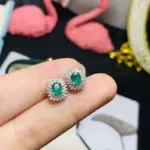Pendientes de Esmeralda Natural para mujer, pendientes colombianos de plata 925, pendientes de piedras preciosas con certificado 5