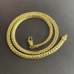 Cadena con colgante lateral minimalista de oro de 18 quilates y 5 mm, gargantilla ajustable de 20-60 cm para hombres y mujeres, collar de lujo para todos los días 5