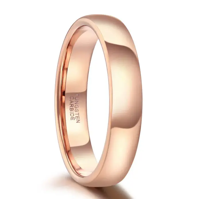 Tigrade 2/4/6mm 18K chapado en oro rosa carburo de tungsteno anillo de boda para mujeres anillos de compromiso de amante sólido joyería de moda Anel 2