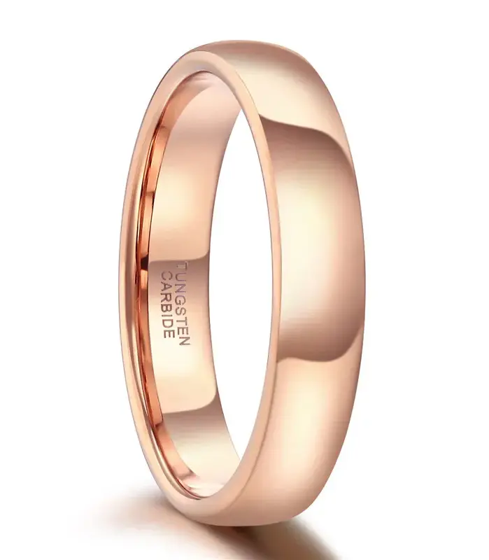Tigrade 2/4/6mm 18K chapado en oro rosa carburo de tungsteno anillo de boda para mujeres anillos de compromiso de amante sólido joyería de moda Anel 2