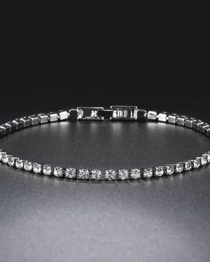 Pulsera de tenis Multicolor para mujer y hombre, brazalete de circonia cúbica de 2,5mm, cadena de tenis de diseño, joyería de boda, KC128 1