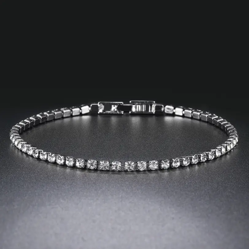 Pulsera de tenis Multicolor para mujer y hombre, brazalete de circonia cúbica de 2,5mm, cadena de tenis de diseño, joyería de boda, KC128 1