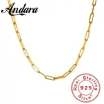 📎 Collar "Andara Legacy" – Plata .925 y Oro 18K Estilo Paperclip 1