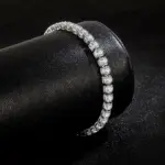 Pulsera de moissanita chapada en platino y plata S925 de alta calidad, joyería de boda con personalidad brillante, pulsera con dijes de regalo para mujer 3