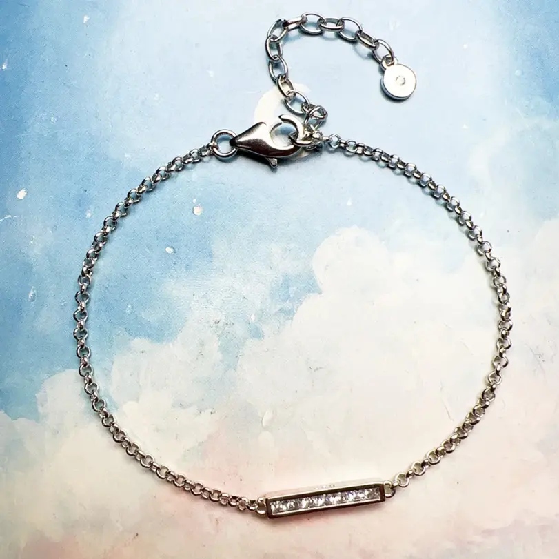 🏛️ Pulsera "Minimalist Europe" – Plata de Ley .925 y Circonias White 4
