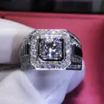 Anillo grande de cristal blanco CZ para mujeres y hombres, anillo de compromiso de cristal completo de Hip Hop de Color dorado a la moda, joyería para fiesta y boda para hombres 11 Anillo grande de cristal blanco CZ para mujeres y hombres, anillo de compromiso de cristal completo de Hip Hop de Color dorado a la moda, joyería para fiesta y boda para hombres 11