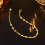 Pulsera de lujo con forma de bola de discoteca para mujer, oro puro 24K 9999, oro real, pulsera de ojo de gato 2