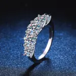 100% anillos de plata esterlina 925 originales, anillos de diamantes de circonia de lujo de 3,6 quilates para mujer, propuesta de boda, joyería de regalo 3