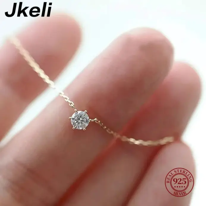 ✨ Collar "Solo Brilliant" – Plata .925 y Oro 18K con Circón Premium 1