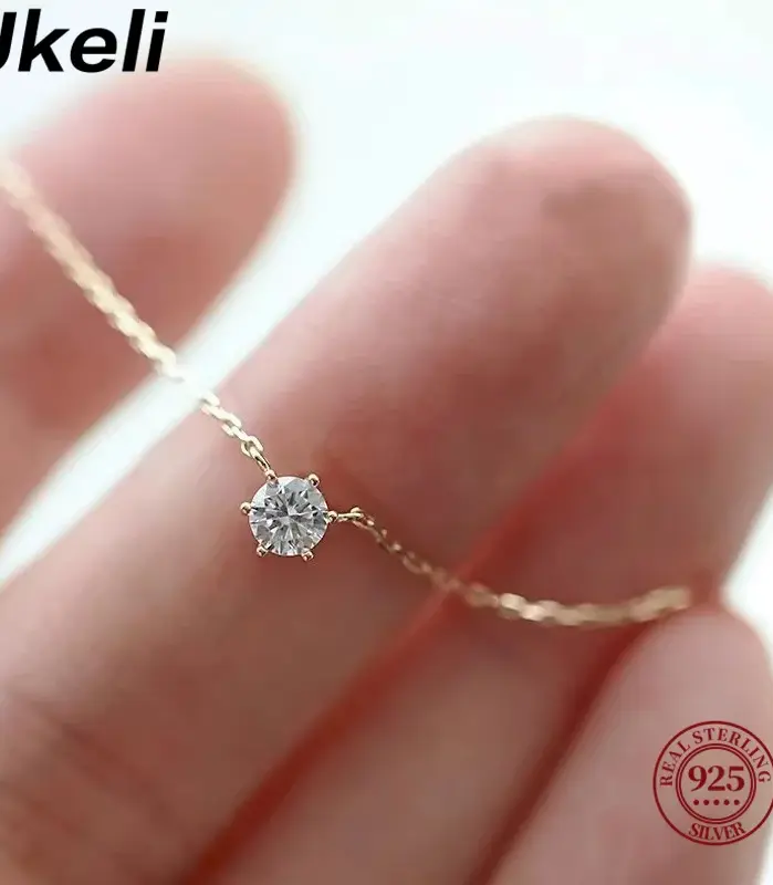 ✨ Collar "Solo Brilliant" – Plata .925 y Oro 18K con Circón Premium 1