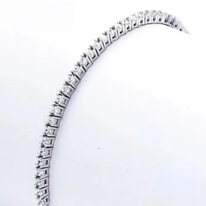 Pulsera de plata de ley 925, pulsera de tenis de 16CM a 19CM, regalo de aniversario de circonita de 2,5 MM 2