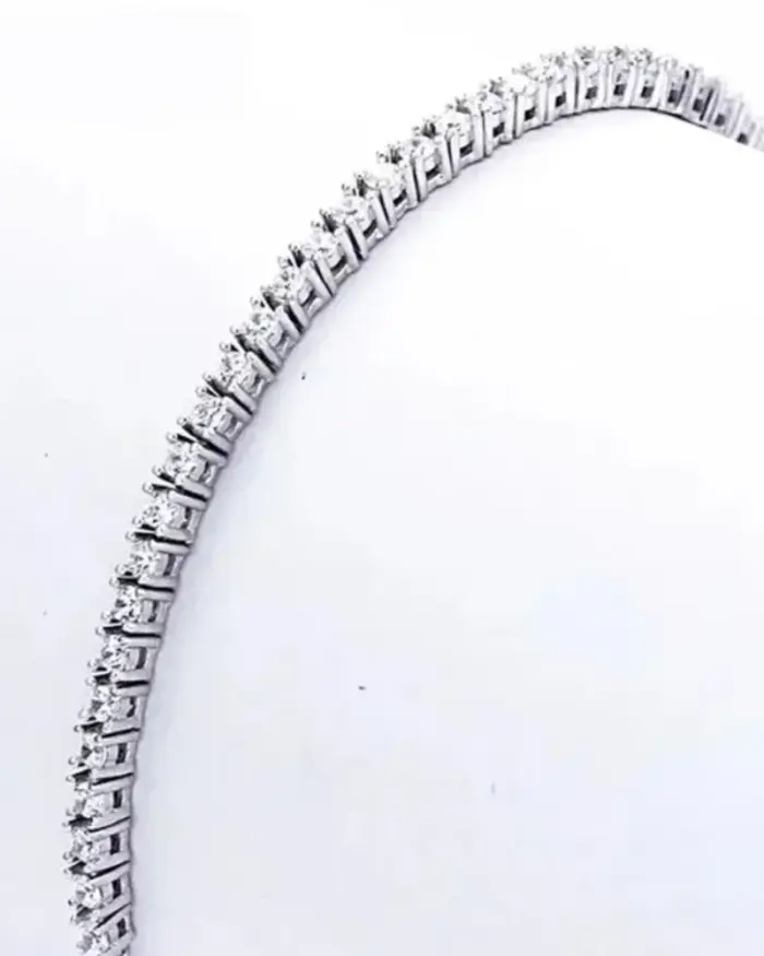 Pulsera de plata de ley 925, pulsera de tenis de 16CM a 19CM, regalo de aniversario de circonita de 2,5 MM 2