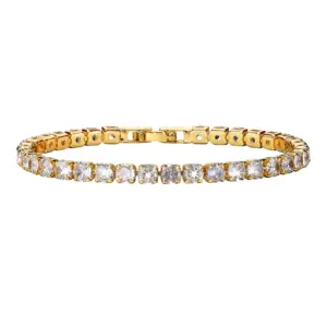 💍 Pulsera Tennis "Glow Esencial" – Circonia 4mm y Oro Hipoalergénico 1