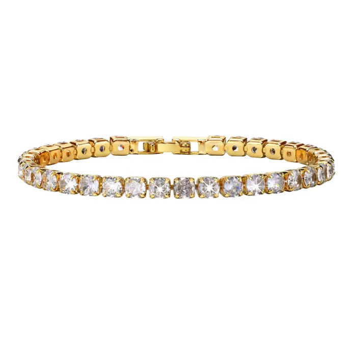 💍 Pulsera Tennis "Glow Esencial" – Circonia 4mm y Oro Hipoalergénico 1