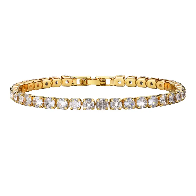 💍 Pulsera Tennis "Glow Esencial" – Circonia 4mm y Oro Hipoalergénico 1