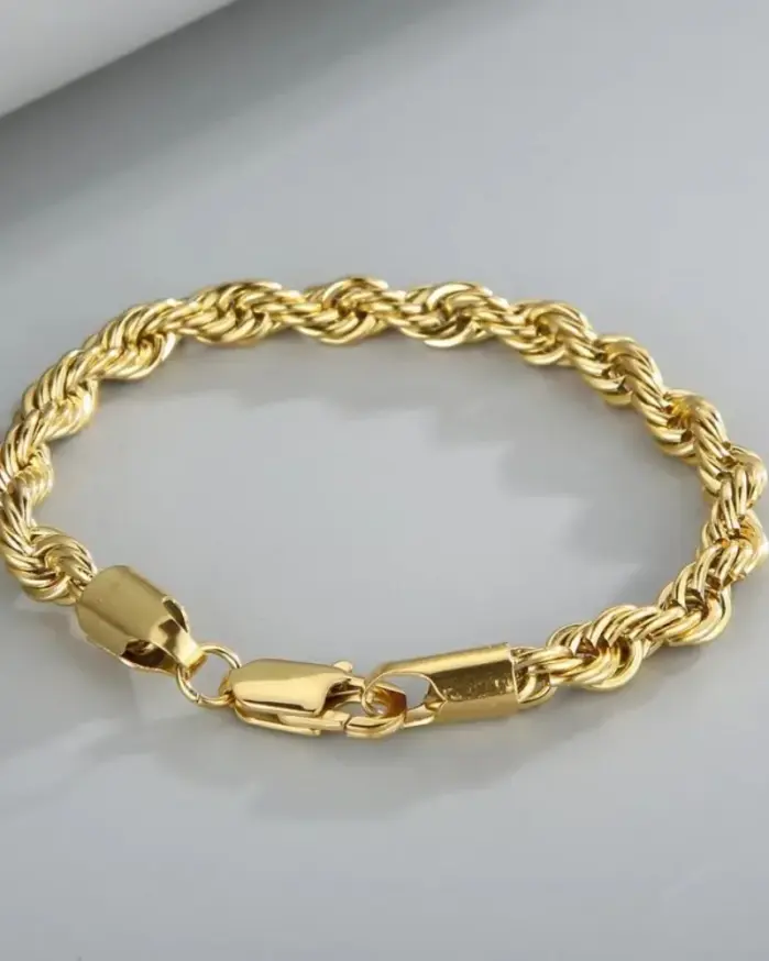 Preciosas pulseras de cadena de 4MM de Plata de Ley 925 de oro de 18 quilates para hombres, dijes para mujeres, mujeres, niños, fiesta de boda, 20cm, 8 pulgadas 1