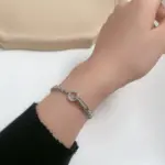 100% Plata de Ley 925 crear moissanita fiesta moda mujer pulsera de cadena joyería de Boutique anillo de boda 4