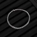 Pulseras de tenis de cristal de circonia cúbica de 4mm helada de hip hop de lujo para mujeres y hombres, pulsera de Color dorado y plateado, joyería de cadena 6 Pulseras de tenis de cristal de circonia cúbica de 4mm helada de hip hop de lujo para mujeres y hombres, pulsera de Color dorado y plateado, joyería de cadena 6