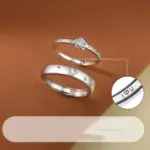 Anillos de pareja de Príncipe Rosa de Color plateado para mujeres y hombres, nueva moda, anillo para amantes del compromiso del amor para siempre, regalos de joyería para el Día de San Valentín 5