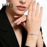 Pulsera de plata de ley 925 con moissanita de color D, corte redondo, chapada en plata, oro blanco, joyería de moda, regalo de aniversario para mujer 6 Pulsera de plata de ley 925 con moissanita de color D, corte redondo, chapada en plata, oro blanco, joyería de moda, regalo de aniversario para mujer 6