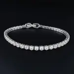 Pulsera redonda de lujo para mujer, brazalete de color plateado, regalo de aniversario, joyería, venta al por mayor, S5650, novedad de 2024 4