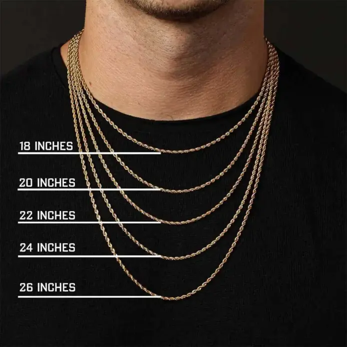 Collar de cadena de cuerda trenzada de Color dorado de 2-6MM, Gargantilla impermeable de acero inoxidable que nunca se decolora para hombres y mujeres, joyería de moda 2